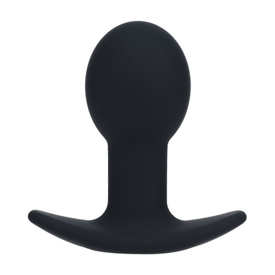 Plug Anal de Silicona Vibrante de Una Bombilla - Negro