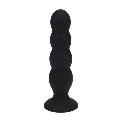 Quad Rattle Tapón Anal de Silicona Líquida - XL - Negro