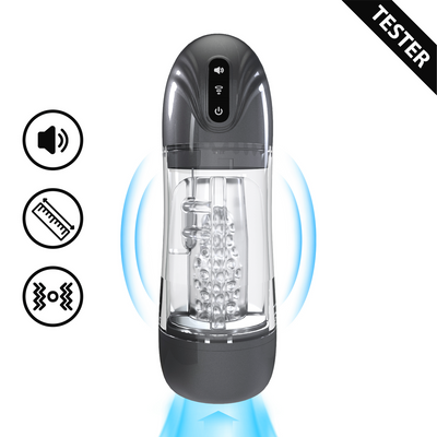 SonicPull - Suction and Vibration Masturbator Pump - Multimedia Enhanced - Gun Metal - Tester
