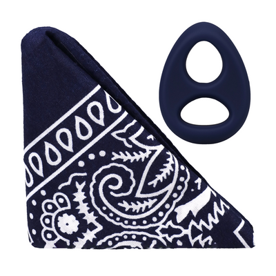 The Code - Anillo de silicona con bandana - Azul marino