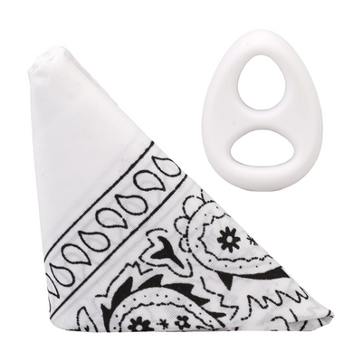 The Code - Anillo de silicona con bandana - Blanco