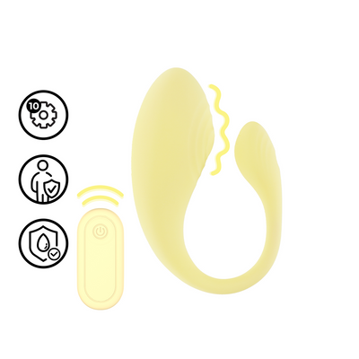 Vibrerende G-Spot Vibe met Afstandsbediening - Geel